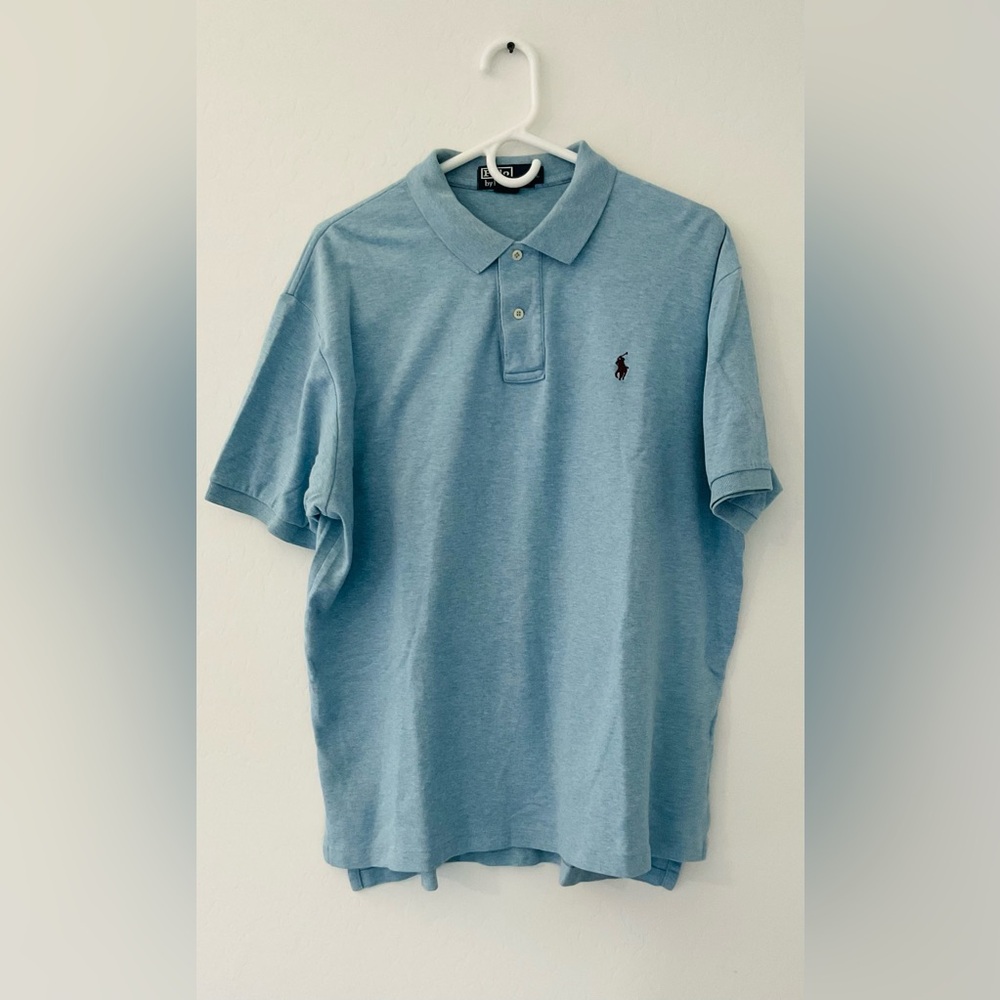 Polo by Ralph Lauren Men's Light Blue Polo Shirt